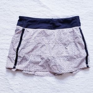 Lululemon Tiered Tennis Skort Pink Abstract Animal Print
